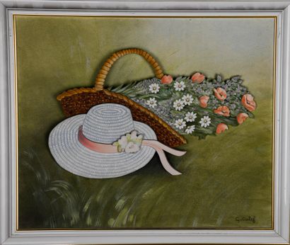 Gabriel CALEF (1921-2010)
Flower basket and...