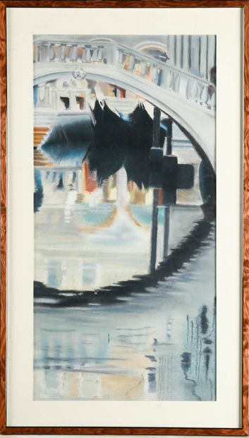 Marie-Claude BOLLAND (1938-2002)
Venice
Pastel,...