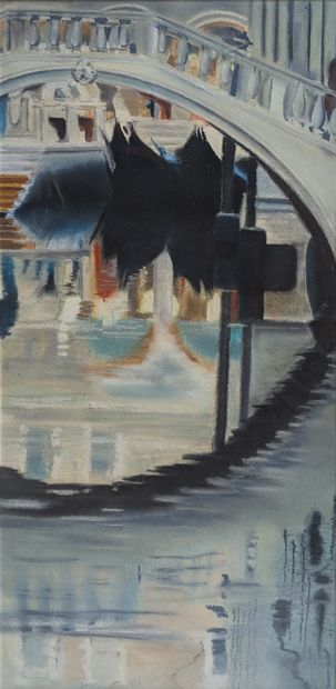 Marie-Claude BOLLAND (1938-2002)
Venice
Pastel,...
