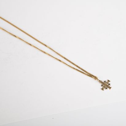 Chaîne et croix de jérusalem en or jaune
L...