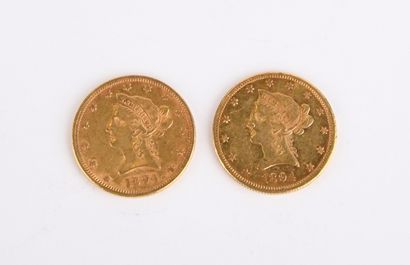 2 US $10 gold coins from 1894