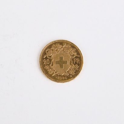 20 Francs Suisse en or 1900