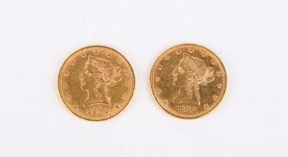 2 US $10 gold coins from 1888 and 1892