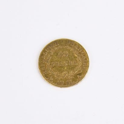 40 French Francs in gold Napoléon 1er bare...