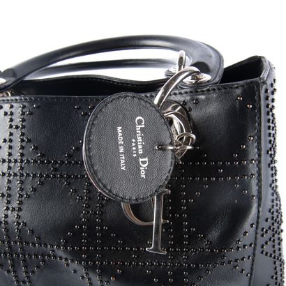 DIOR 
LADY DIOR bag in black leather with...