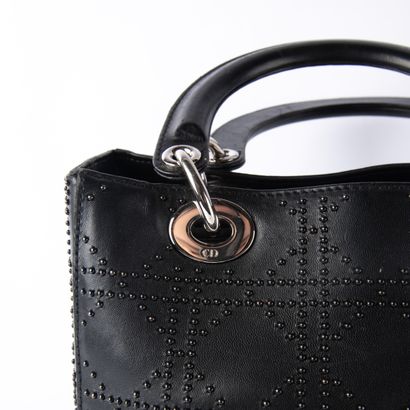 DIOR 
LADY DIOR bag in black leather with...