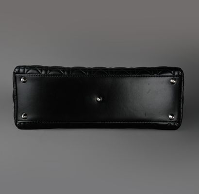 DIOR
LADY DIOR bag in quilted black leather,...