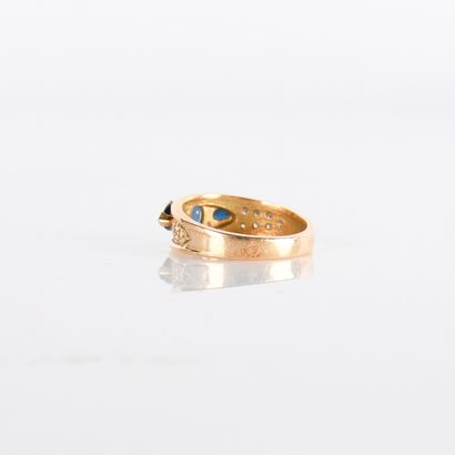 Ring in 18K gold (750 thousandths) set with...