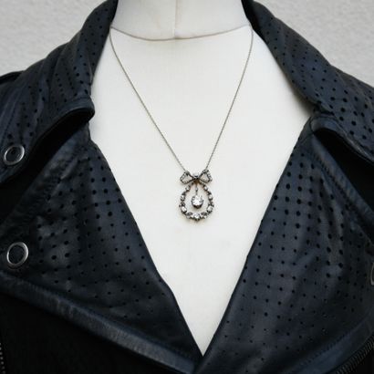 Pendant in yellow gold 750°/00 and silver...