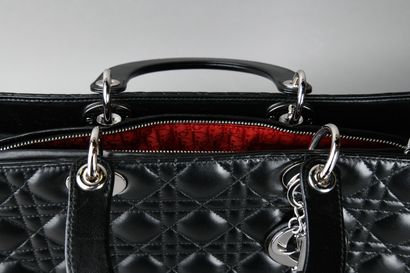 DIOR
LADY DIOR bag in quilted black leather,...