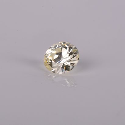 Solitaire set with a 3.99-carat cut diamond,...