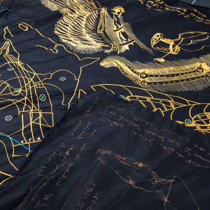 HERMES
Silk twill square, Pegasus model,...