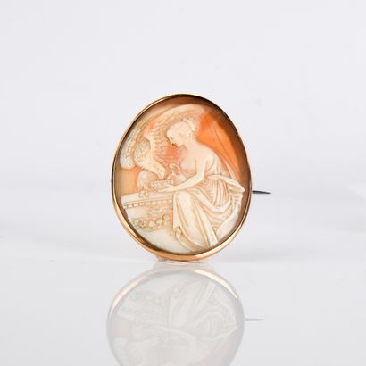 18-carat (750 thousandths) yellow gold brooch...