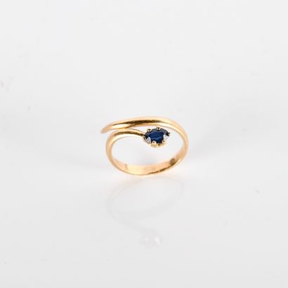 Meeting of a pendant and a ring in gold (750°/00)...