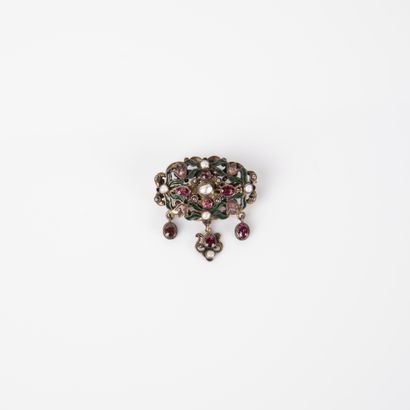 Pendentif formant broche en argent 925°/00...