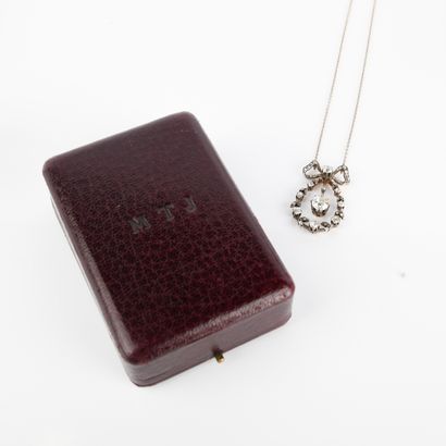 Pendant in yellow gold 750°/00 and silver...