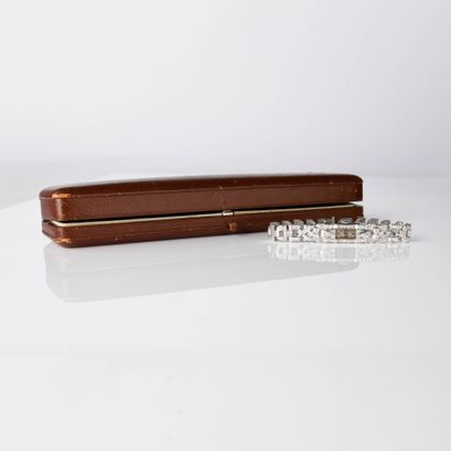 Antique ladies' watch bracelet, rectangular...