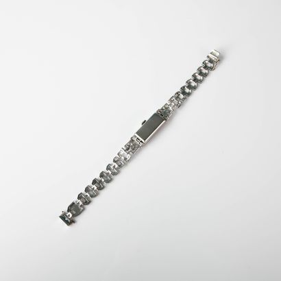 Antique ladies' watch bracelet, rectangular...