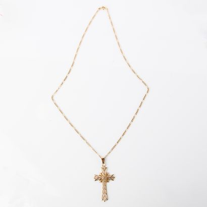 18K (750 thousandths) yellow gold openwork...