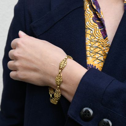 Bracelet in 18-carat (750 thousandths) yellow...