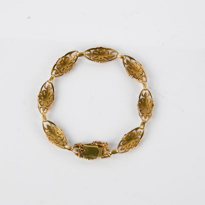 Bracelet in 18-carat (750 thousandths) yellow...