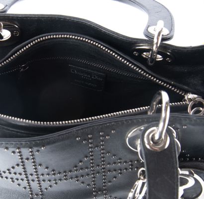 DIOR 
LADY DIOR bag in black leather with...