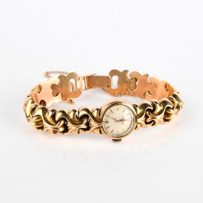 OMEGA
Yellow gold (750 thousandths) watch...