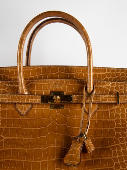 HERMES
Birkin bag 40 in fawn crocodile (Crocodylus...