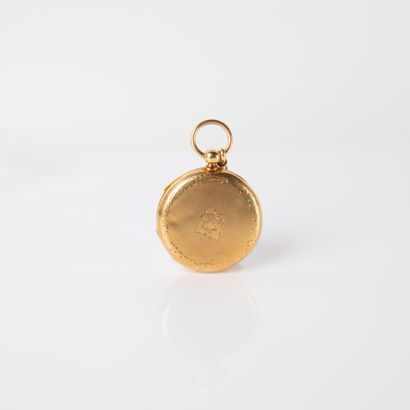 Yellow gold gousset watch with striking mechanism...