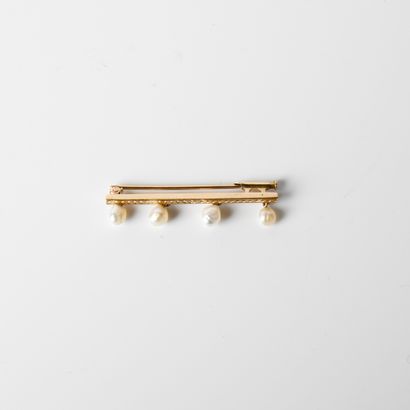 Small 18k yellow gold (750 thousandths) barrette...