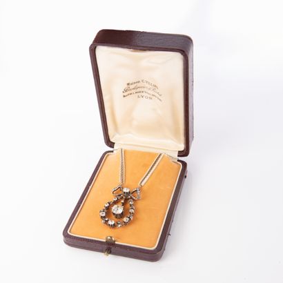 Pendant in yellow gold 750°/00 and silver...