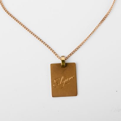Important pendentif plaque en or jaune 18...