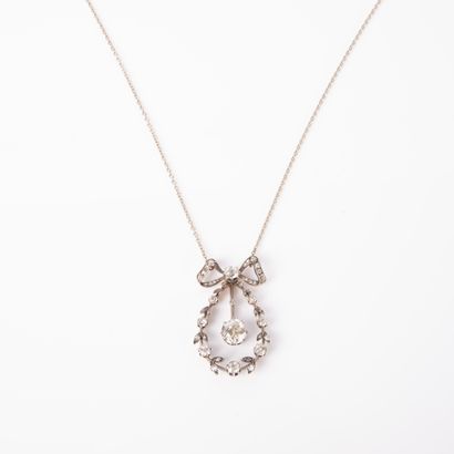 Pendant in yellow gold 750°/00 and silver...