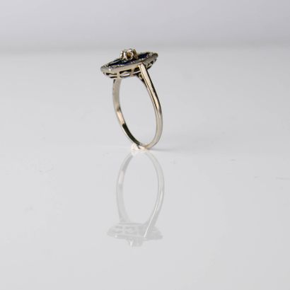 Ring in 18-carat white gold (750 thousandths)...