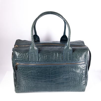 ZILLI
Light blue crocodile travel bag
Silver...