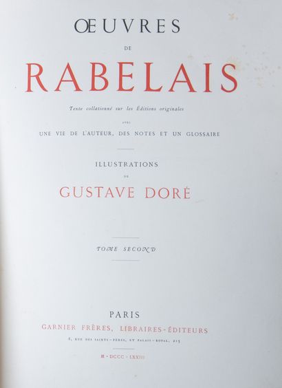 RABELAIS (François) and [DORE (Gustave)]
OEuvres....