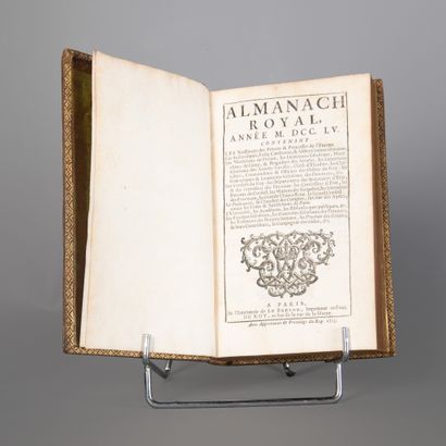Almanach royal, year 1755. Paris, LE BRETON,...