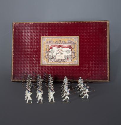 C.B.G.
Suite of 36 white painted lead sailors
In...