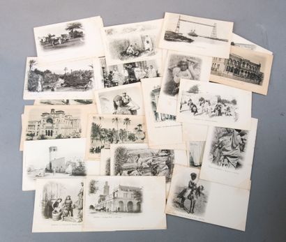 Batch of Algerian postcards (mainly figures,...