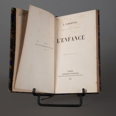 LAMARTINE (Alphonse de)
L'enfance, 
Paris,...