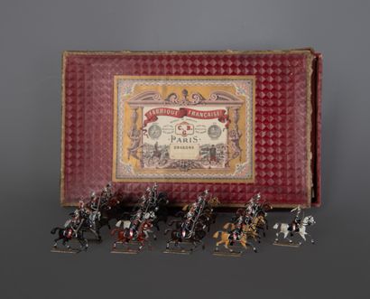 C.B.G.
Suite of 19 painted lead Cuirassiers...