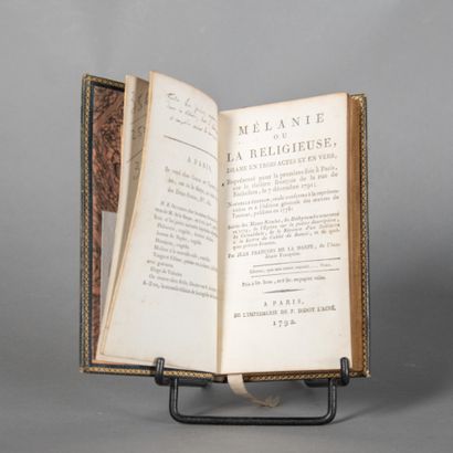 LA HARPE (Jean François de ; 1739-1803) Mélanie...