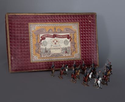 C.B.G.
Suite of 16 painted lead dragon riders
In...