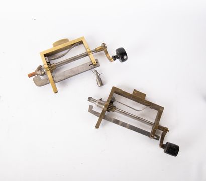 Set of two tools for winding clock springs...