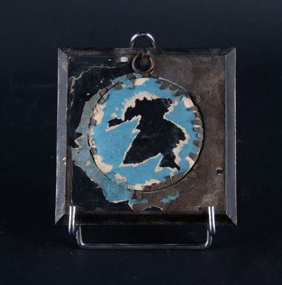 Circular porcelain cookie medallion depicting...