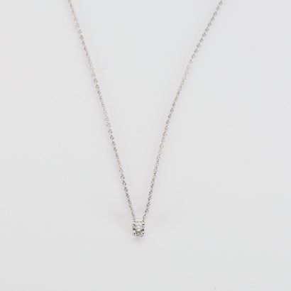 Necklace and pendant set with a modern-cut...
