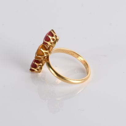 Ring in 18-carat yellow gold (750
stones,...