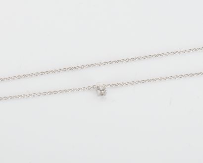 Necklace and pendant set with a modern-cut...