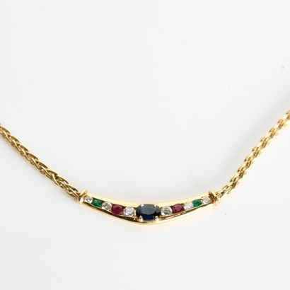 Palm-tree link necklace in 18
carats( 750...