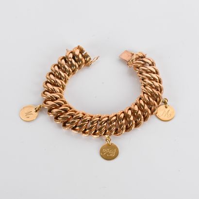Bracelet in 18-carat yellow gold (750
American...